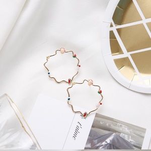 Gold Big Ring Earrings